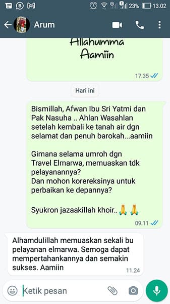 Testimoni Umroh El Marwa